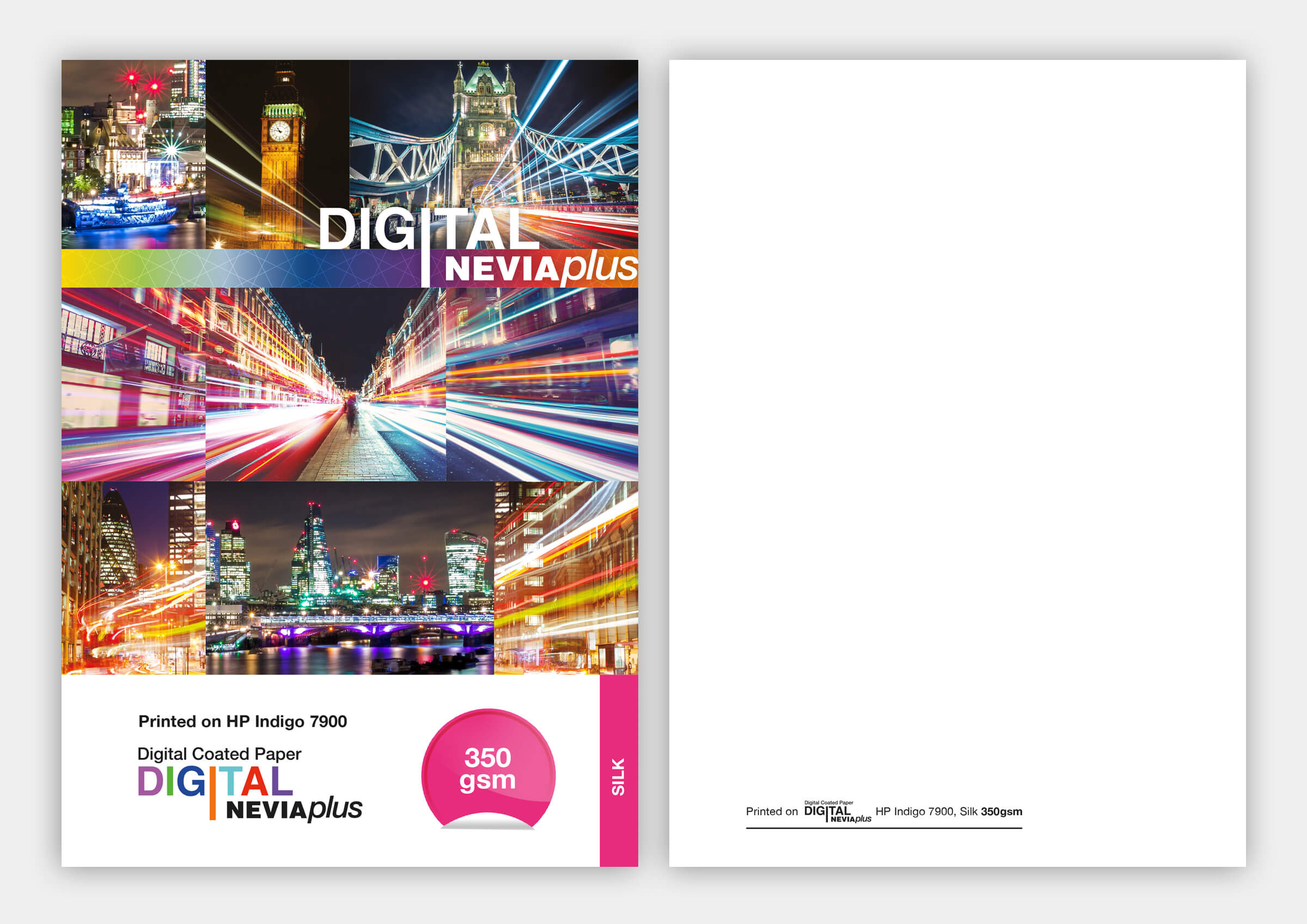 Nevia Plus Digital swatch guide silk paper printed example