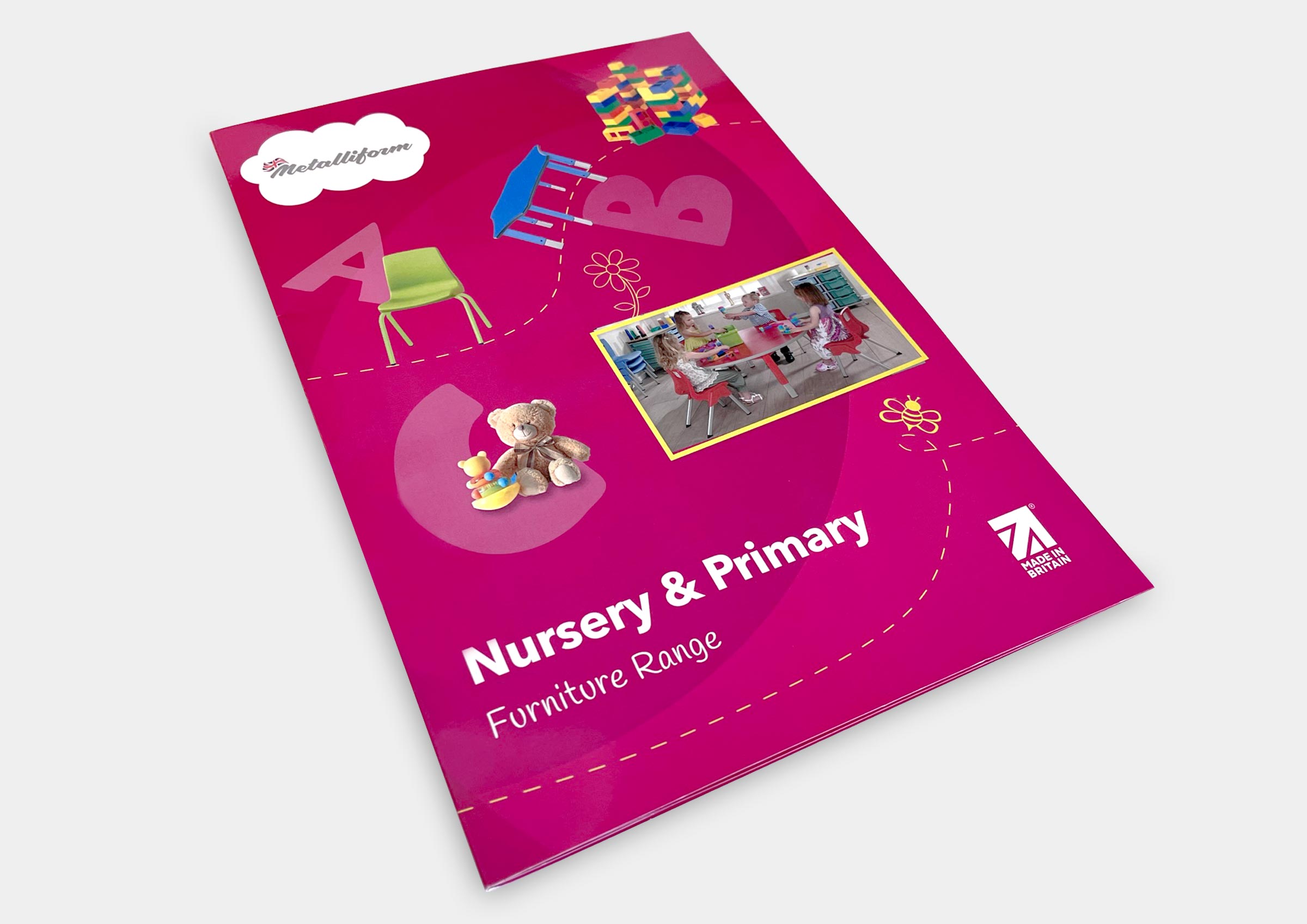 Nursery and primary furniture range brochure cover